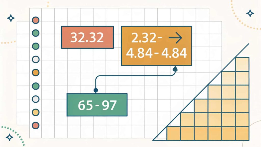 What Is 32.32 2.32-4.84-4.84 65-97